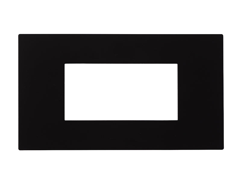 Eelectron PO45A04PL-3 Cover Frame 4-fold – Black plastic