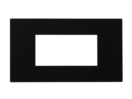 Eelectron PO45A04PL-3 Cover Frame 4-fold – Black plastic