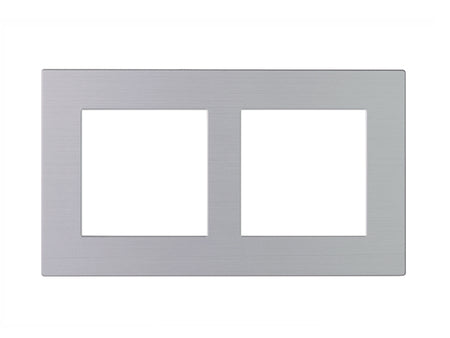 Eelectron PO55A55MT-SH Cover Frame 55 2-fold – Metal Silver