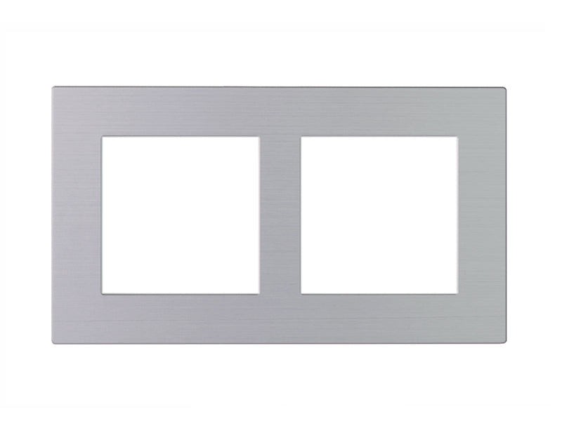 Eelectron PO55A55MT-SH Cover Frame 55 2-fold – Metal Silver