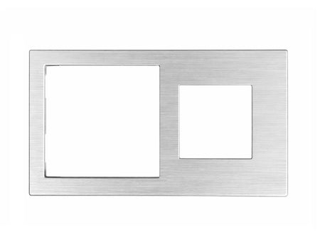 Eelectron PO71A45MT-SH Cover Frame Double 71+45 Metal Silver