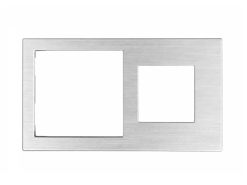 Eelectron PO71A45MT-SH Cover Frame Double 71+45 Metal Silver