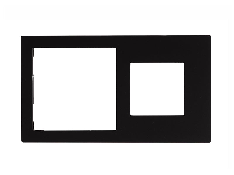 Eelectron PO71A45PL-3 Cover Frame Double 71+45  Painted Plastic Black
