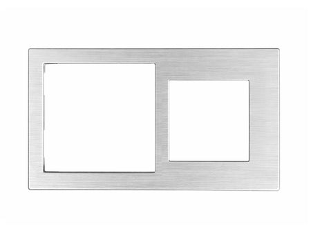 Eelectron PO71A55MT-SH Cover Frame Double 71+55 Metal Silver
