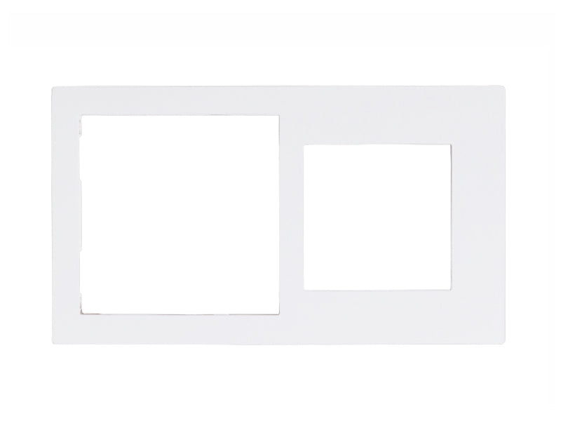 Eelectron PO71A55PL-1 Cover Frame Double 71+55  Painted Plastic White