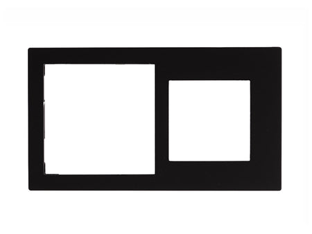 Eelectron PO71A55PL-3 Cover Frame Double 71+55 Painted Plastic Black