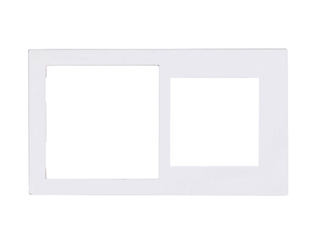 Eelectron PO71A60PL-4 Cover Frame Double 71+60  Painted Plastic Helvetia White