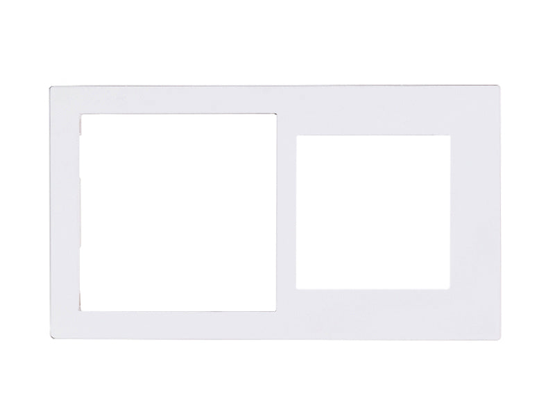 Eelectron PO71A60PL-4 Cover Frame Double 71+60  Painted Plastic Helvetia White