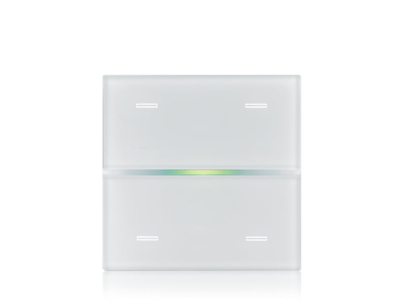 Eelectron 9025GL04B01 KNX Touch Sensor Cover GLASSPAD Line 4-fold, Double – white