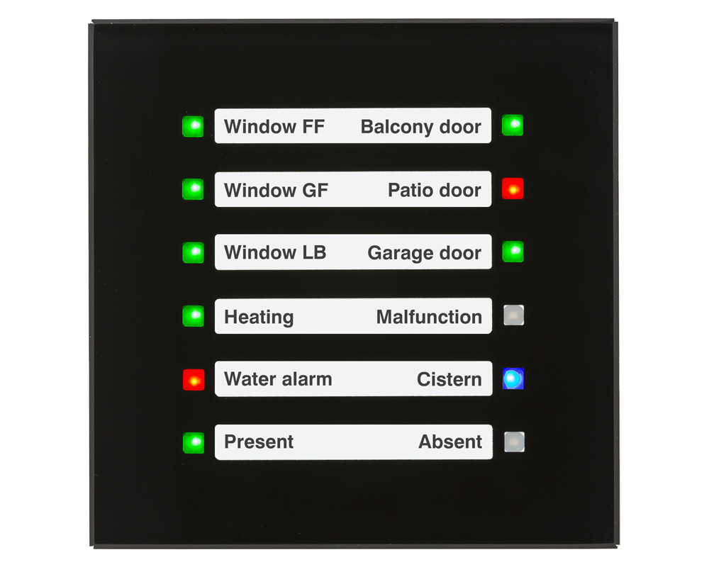 KNX Glass LED Indicator, Black