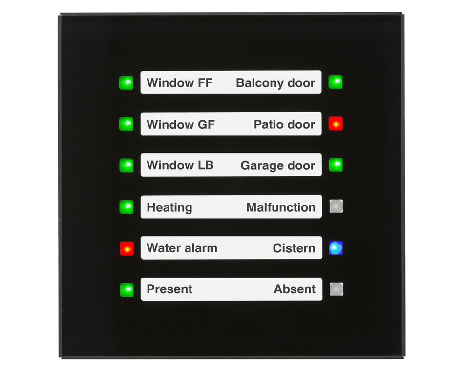 KNX Glass LED Indicator, Black