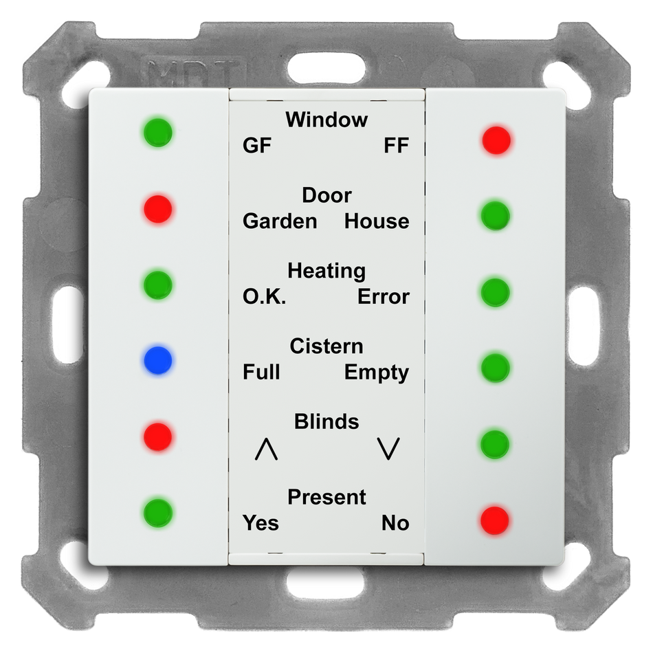 KNX LED Indicator 55, White glossy finish