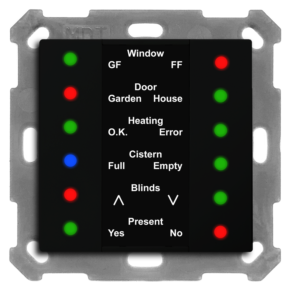 KNX LED Indicator 55, Black matt finish