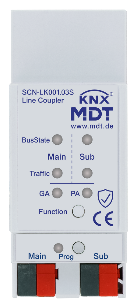 KNX Line Coupler with Data Secure and proxy function, 2 SU MDRC