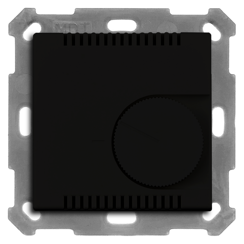 KNX Room Temperature Controller 55, adjustable, Black matt finish