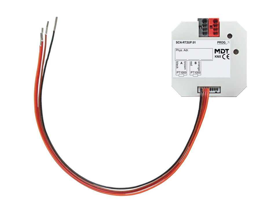 KNX Temperature Controller/Sensor 2-channel, flush mounted