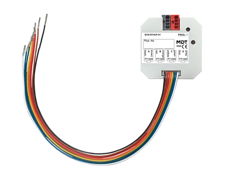 KNX Temperature Controller/Sensor 4-channel, flush mounted