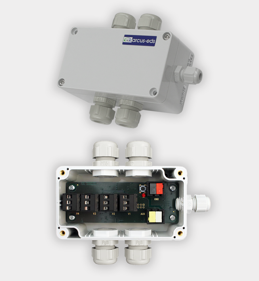SK08-Ventil4 - KNX Valve Controller for up to 4 Heating/Cooling Actuators or Mixing Valves