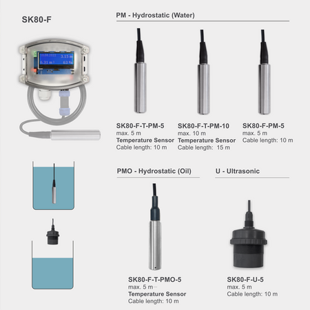 SK80-F - KNX Fill Level Control Unit for Water and Oil Tanks, Without Sensor Head