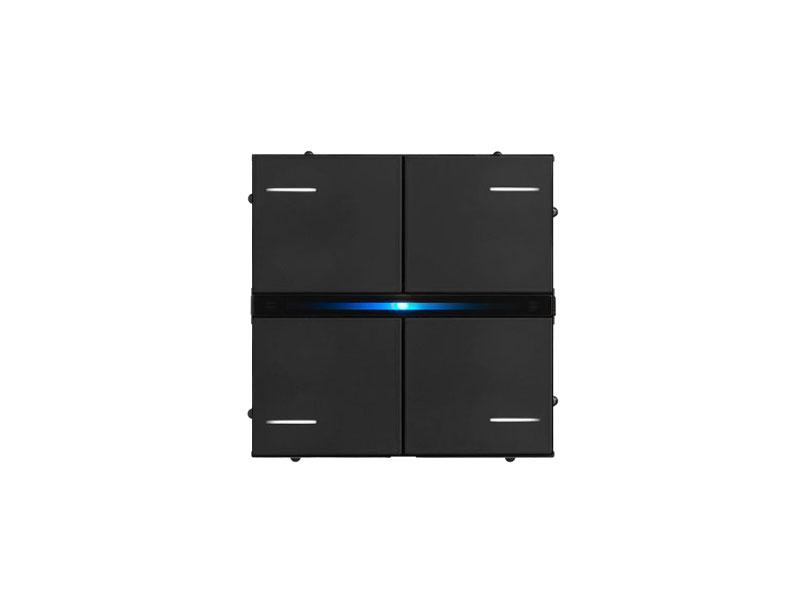 Eelectron SO04L02KNX-3 KNX push-button sensor LITE 4-fold – black