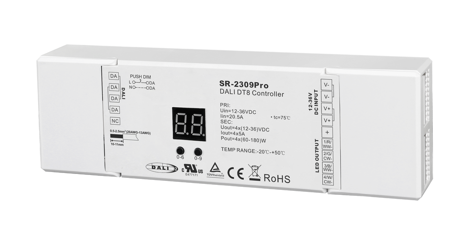 Push Compatible 6 in 1 DALI DT8 LED Controller