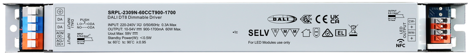 60W DALI DT8 NFC Enabled LED Driver(Constant Current)