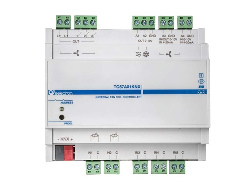 Eelectron TC57A01KNX KNX Universal Fan Coil Actuator Triple, 3 binary inputs, 3 x 0-10 V