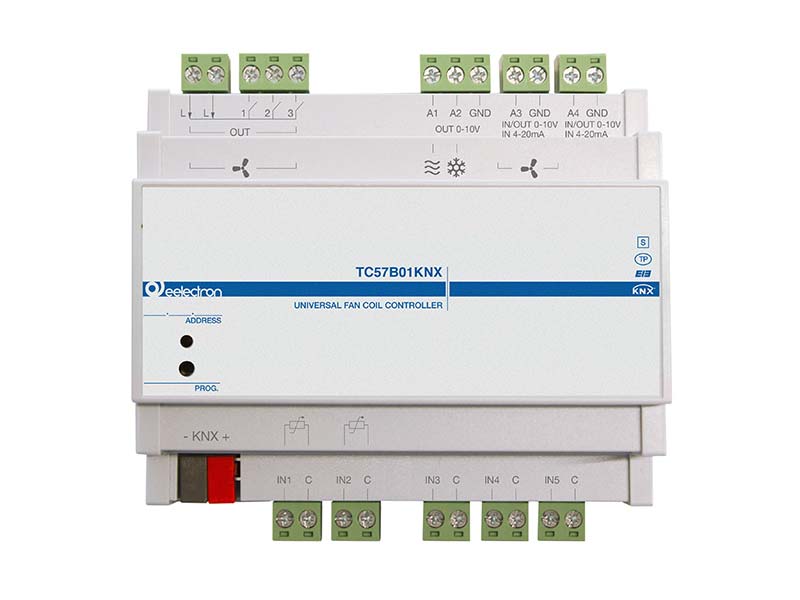 Eelectron TC57B01KNX KNX Universal Fan Coil Actuator Triple, 3 binary inputs, 4 x 0-10 V