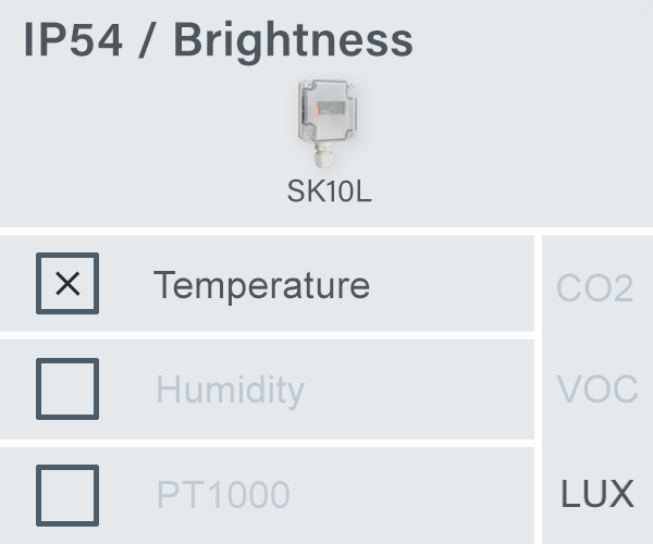 SK10L-TC-L - KNX Brightness Sensor with Controller and PT1000 Input, Probe Not Included
