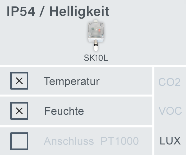 SK10L-THC-L-AFF - KNX Outdoor Sensor for Brightness, Temperature and Humidity, IP54/65