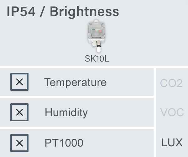 SK10L-TTHC-L-AFF - KNX Outdoor Brightness, Temperature and Humidity Sensor, PT1000 Input