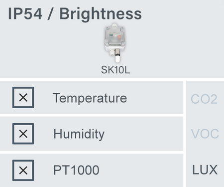 SK10L-TTHC-L-AFF - KNX Outdoor Brightness, Temperature and Humidity Sensor, PT1000 Input
