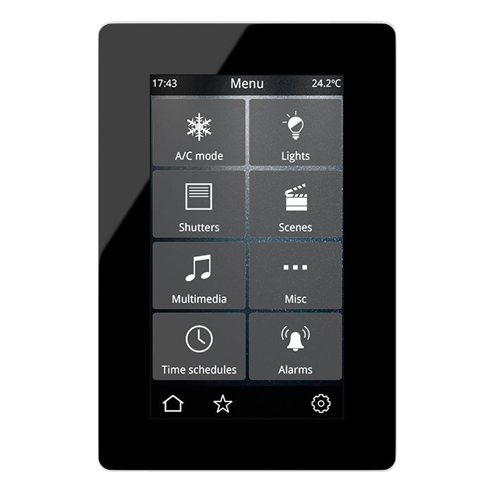 IDDERO VERSO 2 4.3" Touch panel, GLASS black