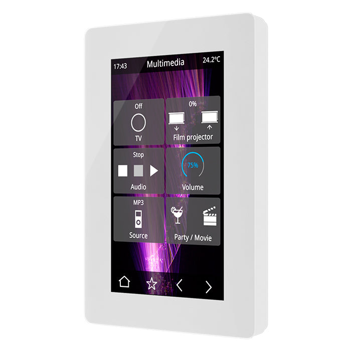 IDDERO VERSO+IP 2 4.3" Touch panel, GLASS white