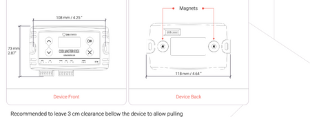 CoolAutomation CoolMaster EDGE dimensions and mounting