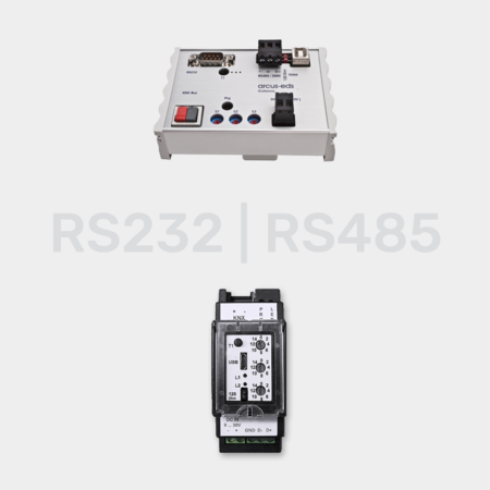 KNX-GW2-RS232-RS485 - KNX to RS232 and RS485 Serial Gateway, 6-Module DIN Rail