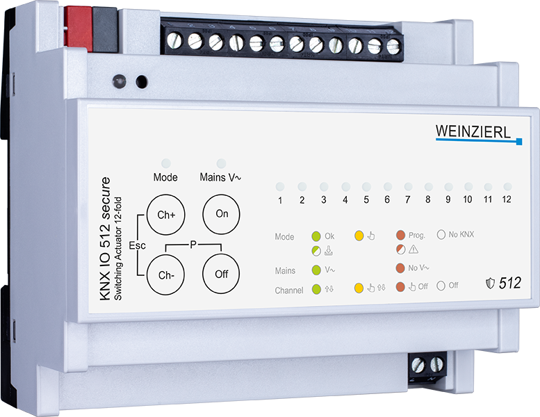 KNX IO 512 secure switching actuator 12-fold