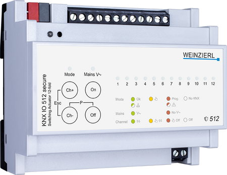 KNX IO 512 secure switching actuator 12-fold
