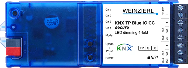 KNX TP 4-fold LED dimming actuator, Constant Current or Constant Voltage